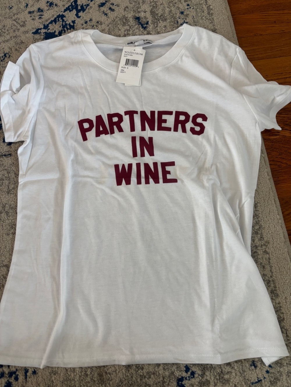 Sub_Urban Riot White Tee with Wine Red Lettering